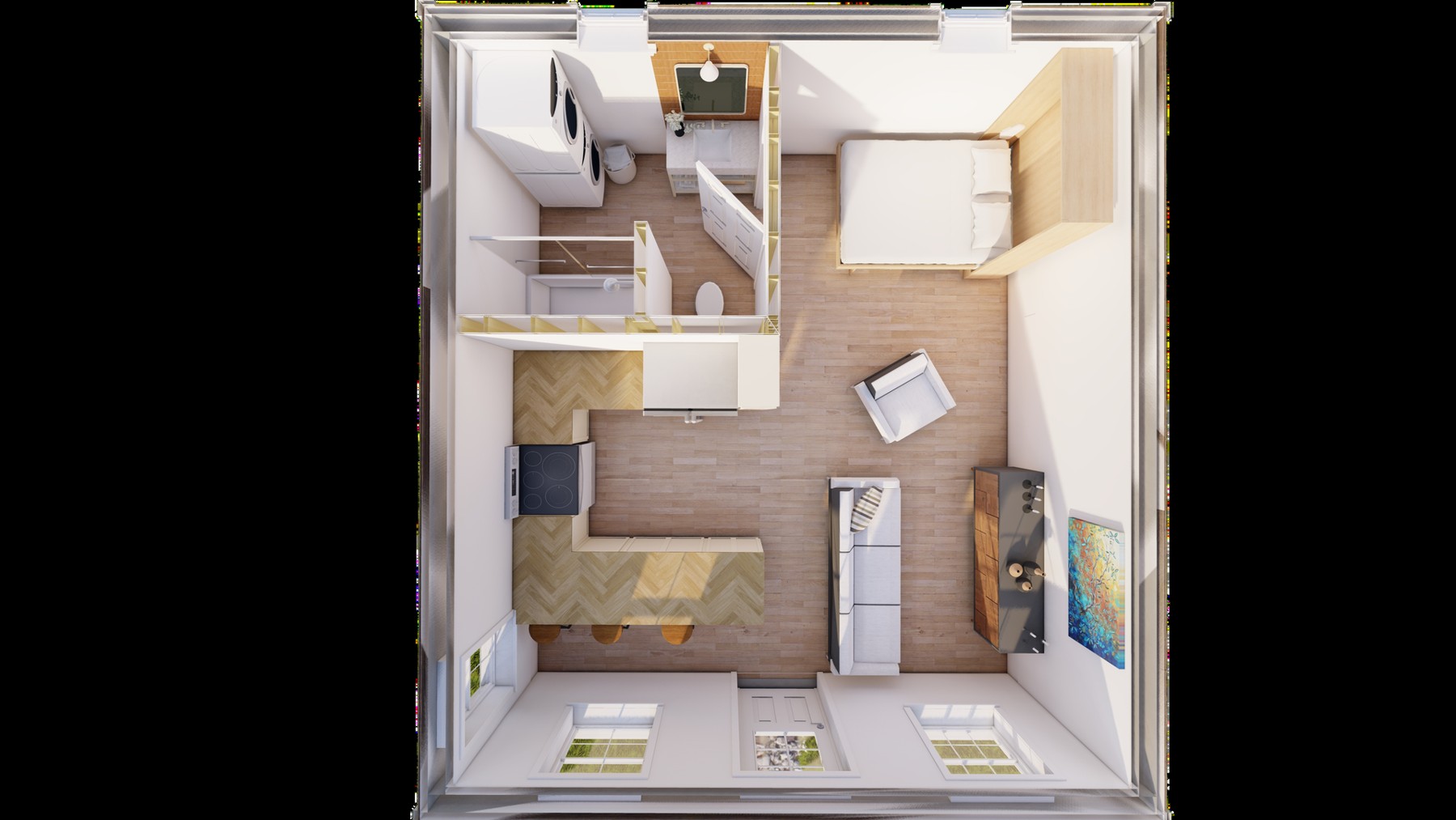 Concept 3D floorplan — Cherry