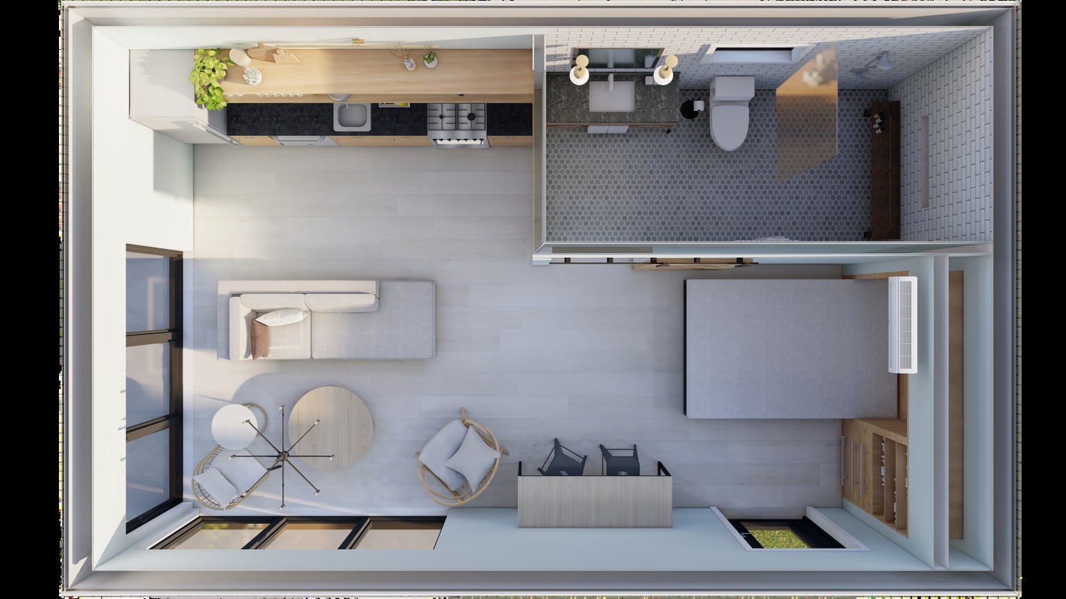 Concept 3D floorplan — Illara