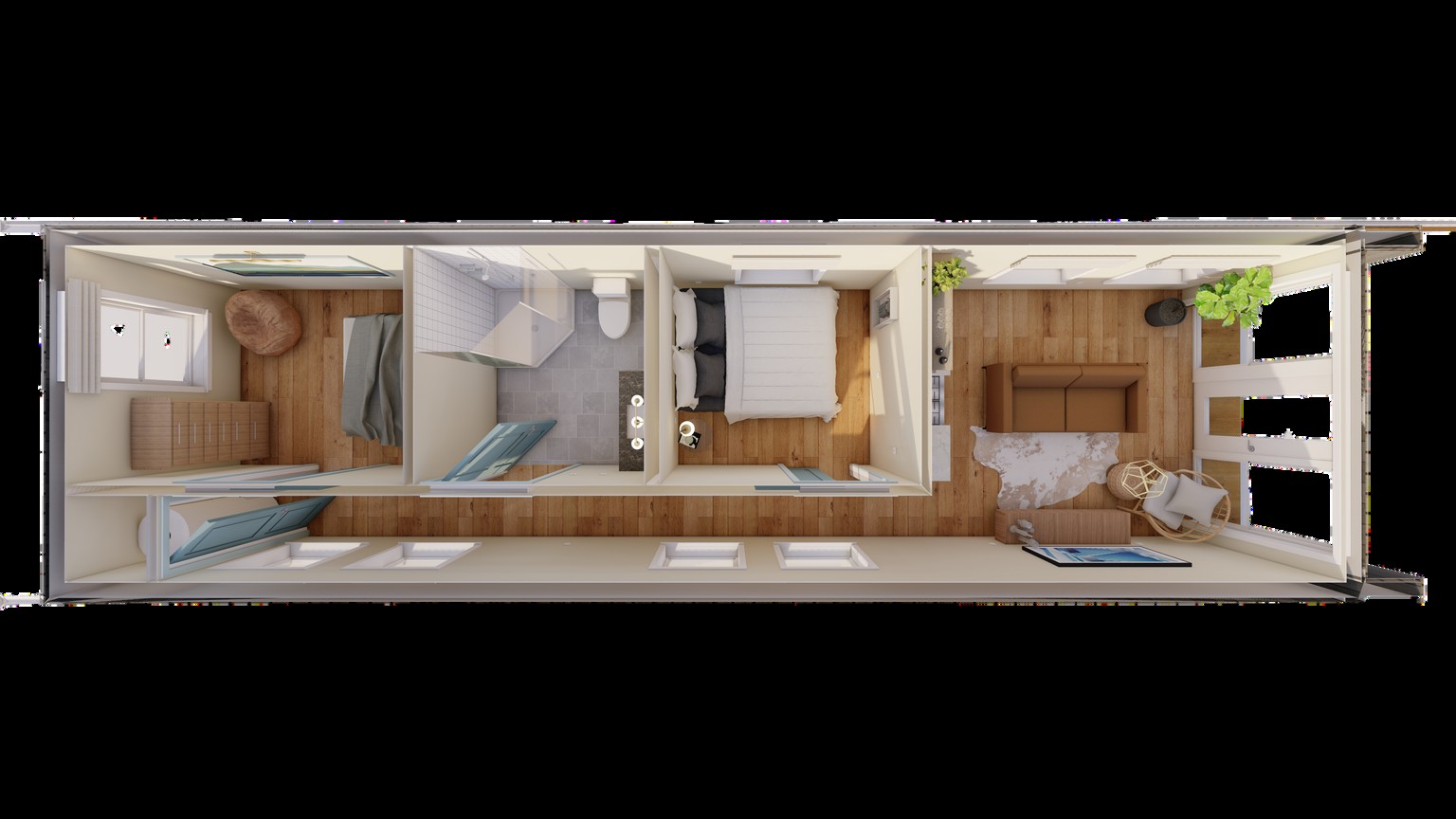Concept 3D floorplan — Kiri